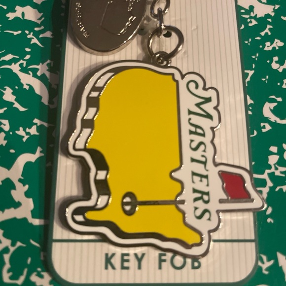 Masters Key Fob Masters Tournament Augusta National. USA Map yellow/ chrome - Picture 2 of 6